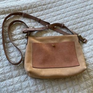 Madewell | The Transport Shoulder Crossbody Bag | Colorblock Nubuck